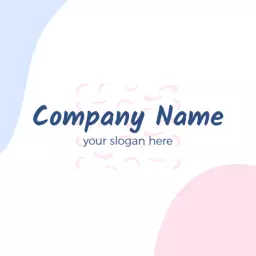 Soft Blue and Pink Colors Enhance Typography Design Logo Template