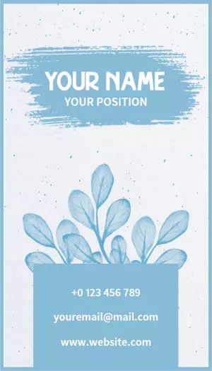 Soft Edges Watercolor Leaf Business Card Template