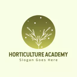 Soft Green and Yellow Design for Horticulture Academy Logo Template