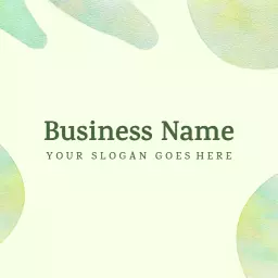 Soft Green and Yellow Watercolor Background Logo Template