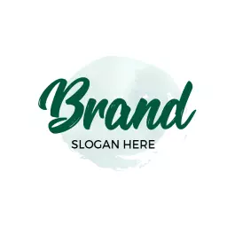Soft Green Watercolor Design for Elegant Brand Logo Template