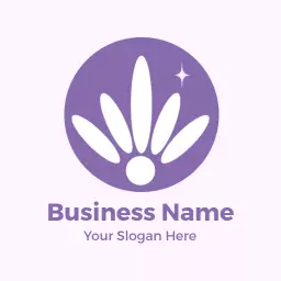 Soft Lavender Floral Design Representing Wellness Services Logo Template