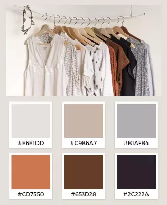 Soft Neutral Fashion Collection Hangout Poster Template