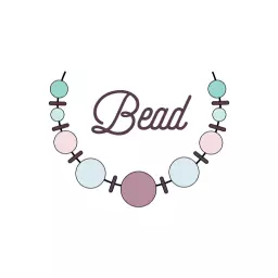 Soft Pastel Colorful Bead Necklace Design Logo Template