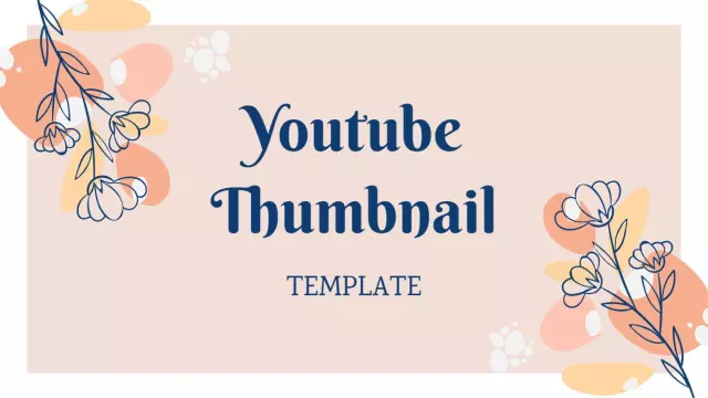 Soft Pastel Floral Abstract Design YouTube Thumbnail Template