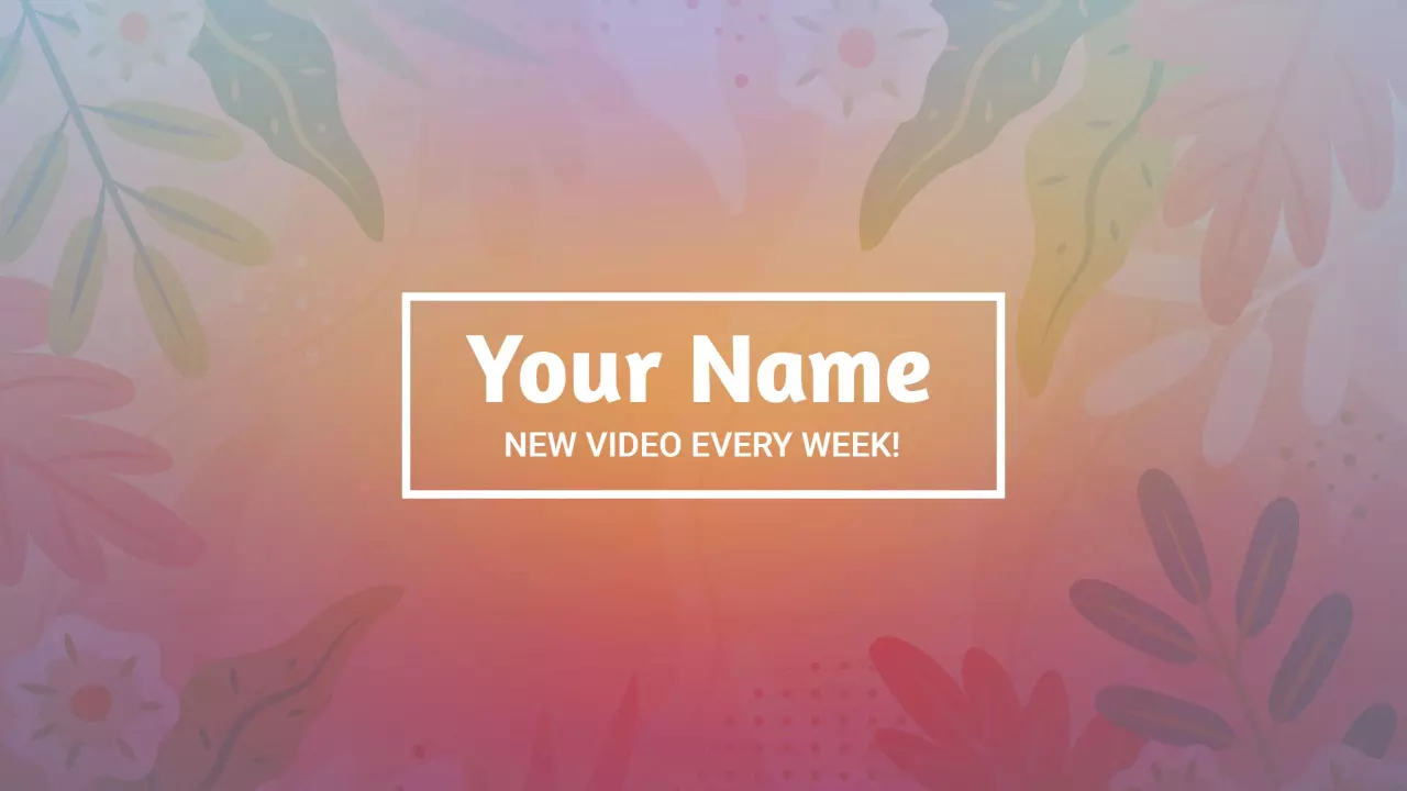 Soft Pastel Floral Background YouTube Channel Banner Template