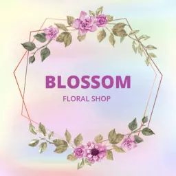 Soft Pastel Floral Design Celebrating Blossom Floral Shop Logo Template