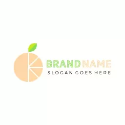 Soft Peach and Green Color Scheme Minimalist Logo Template