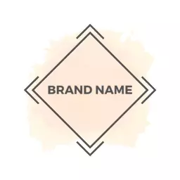 Soft Peach Watercolor Background Enhancing Brand Name Logo Template