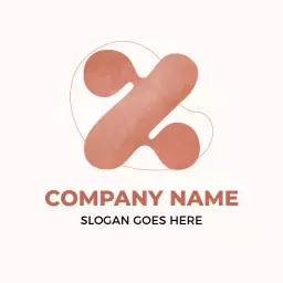 Soft Peach Z Letter Design with Modern Aesthetic Logo Template
