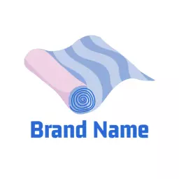 Soft Pink and Blue Carpet Roll Design for Your Home Logo Template