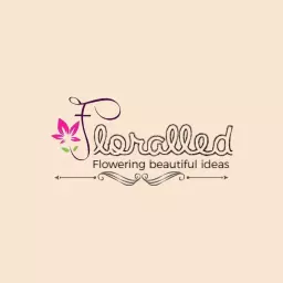 Soft Pink Floral Design Representing Elegant Florist Logo Template