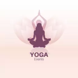 Soft Pink Lotus Design Promoting Yoga Wellness Events Logo Template