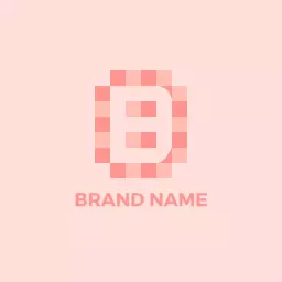 Soft Pink Minimalist Design Featuring Unique Patterns Logo Template
