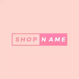 Soft Pink Minimalist Design for Elegant Shop Logo Template