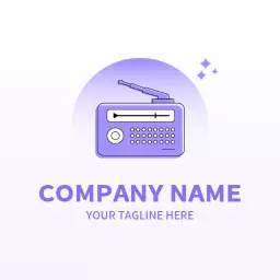 Soft Purple Background Enhancing Your Radio Station Logo Template