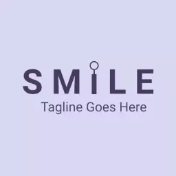 Soft Purple Minimalist Design Representing Joyful Emotions Logo Template