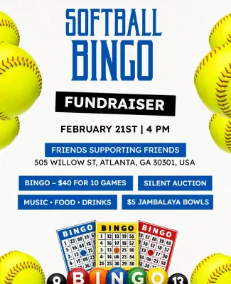 Softball Bingo Fundraiser Event Flyer Template