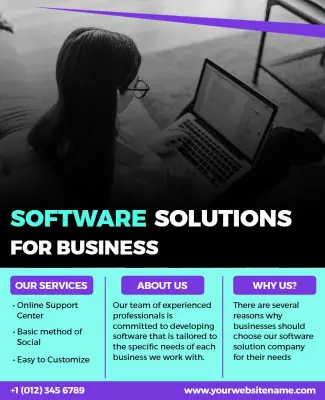 Software Solutions for Business Services Flyer Template