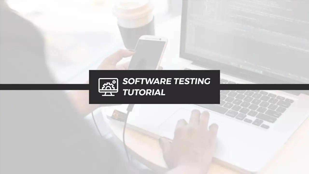 Software Testing Tutorial with Mobile Device and Laptop YouTube Banner Template