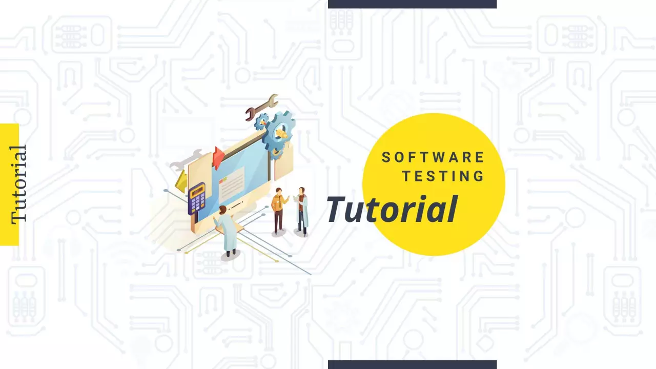 Software Testing Tutorial with Tech Graphics YouTube Banner Template