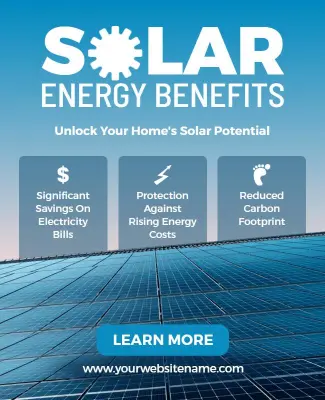 Solar Energy Benefits Poster Template