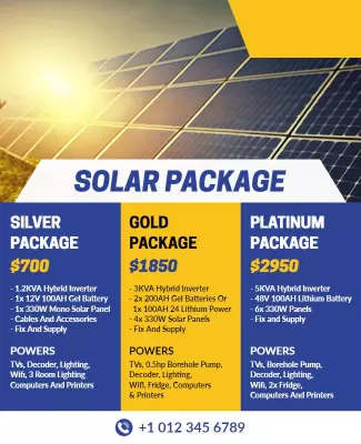 Solar Energy Package Promotion Flyer Template