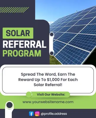 Solar Energy Referral Program Poster Template