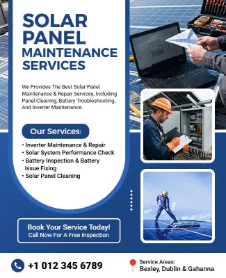 Solar Panel Maintenance Services Poster Template