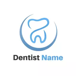 Soothing Blue Dental Logo Inspired by a Tooth Design Logo Template
