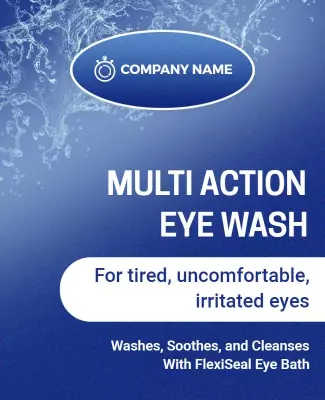 Soothing Blue Eye Wash Product Promotion Poster Template