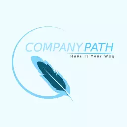 Soothing Blue Feather Design Representing Company Success Logo Template