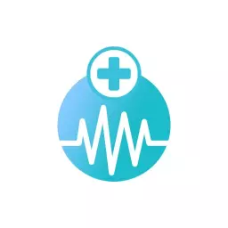 Soothing Blue Medical Symbol Representing Hospital Services Logo Template