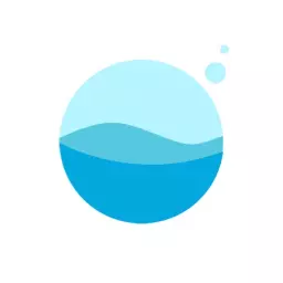 Soothing Blue Waves in an Abstract Ocean Scene Logo Template