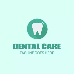 Soothing Mint Green Dental Care for Your Oral Health Logo Template
