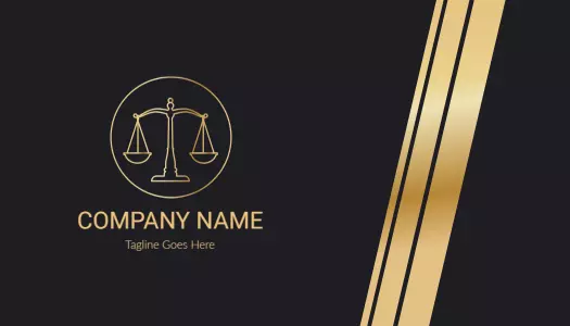 Sophisticated Black and Gold Lawyer Business Card Template