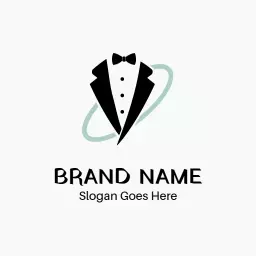 Sophisticated Black Tuxedo Design for Clothing Brand Logo Template