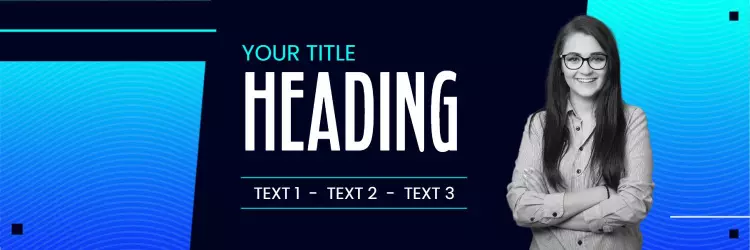 Sophisticated Blue and Black Professional Business Twitter Banner Template