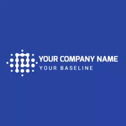 Sophisticated Blue Geometric Company Design Logo Template