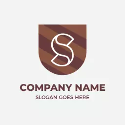 Sophisticated Brown S Letter Design for Corporate Identity Logo Template