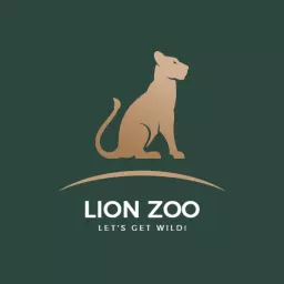 Sophisticated Gold Lion Silhouette for Luxury Zoo Experience Logo Template
