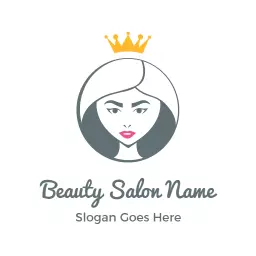 Sophisticated Gray and Gold Design for Beauty Salon Logo Template