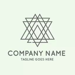 Sophisticated Gray Geometric Design Capturing Minimalist Aesthetic Logo Template