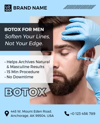 Sophisticated Medical Aesthetic Treatment for Men Poster Template