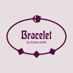 Sophisticated Purple Design Showcasing Beautiful Bracelet Logo Template
