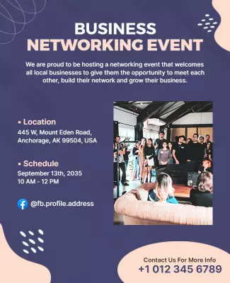 Sophisticated Soft Color Business Networking Event Poster Template