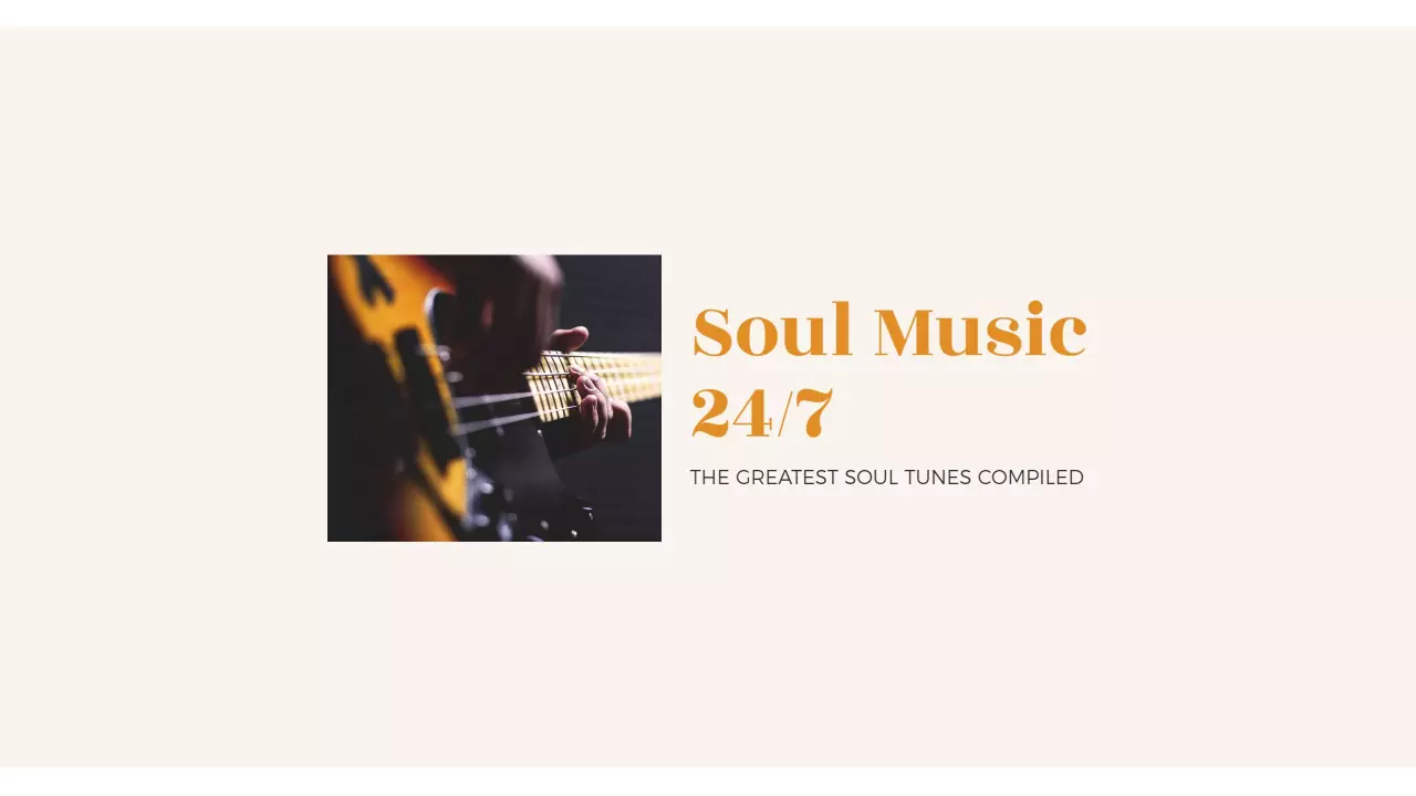 Soul Music 24/7 Compilation for Always Playing YouTube Banner Template