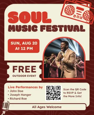 Soul Music Festival Outdoor Event Flyer Template