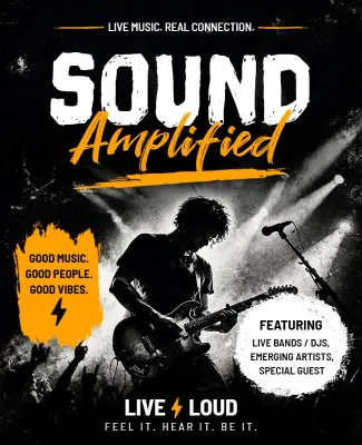 Sound Amplified Live Music Event Poster Template