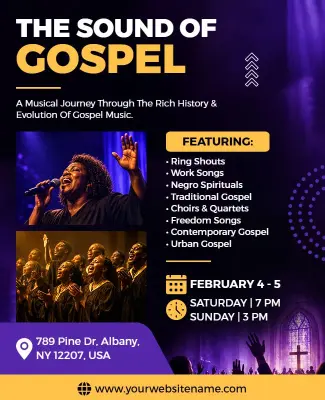 Sound of Gospel Music Event Flyer Template